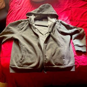 Figs olive colored hoodie jacket